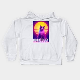 Morrissey Synthwave Retro Cat Kids Hoodie